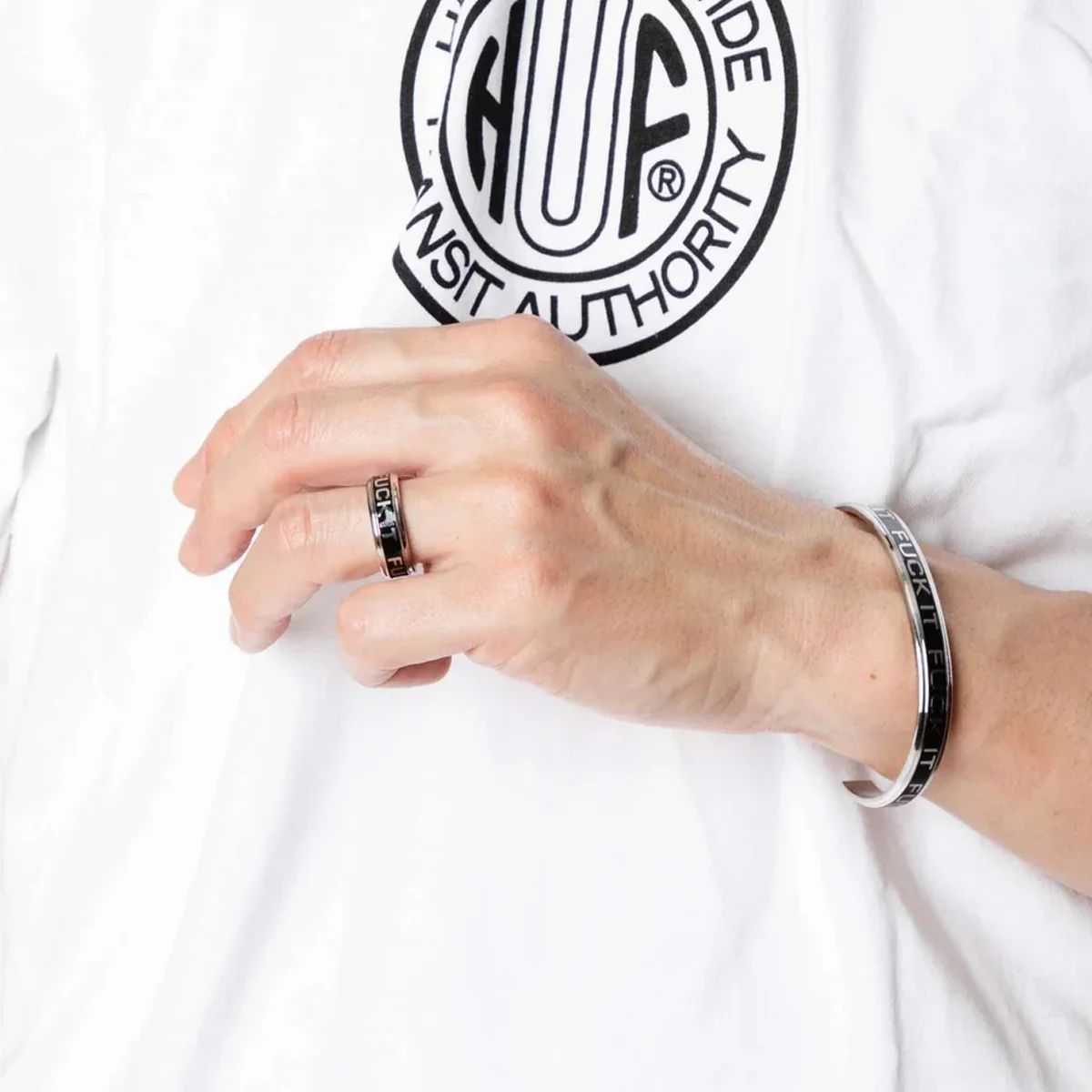 HUF - Anillo HUF Mono Ring Silver