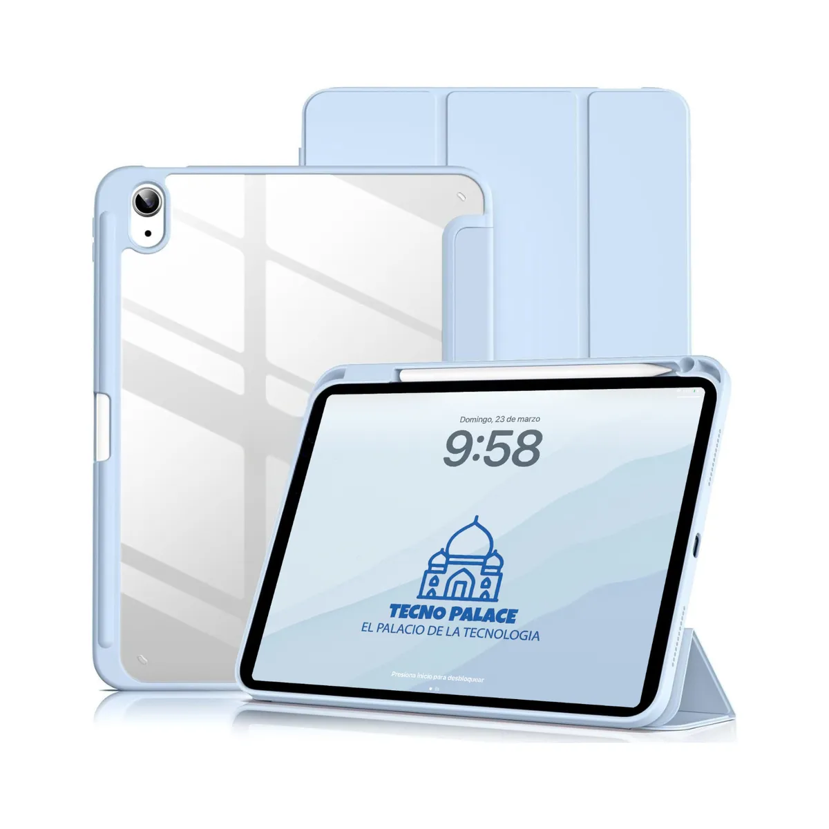TECNOPALACE - Funda Smart Cover Clear Para iPad Mini 4 / 5 - Celeste