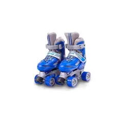 GENERICO - Patines 4 Ruedas Roller Azul de Niños S 31 AL 34