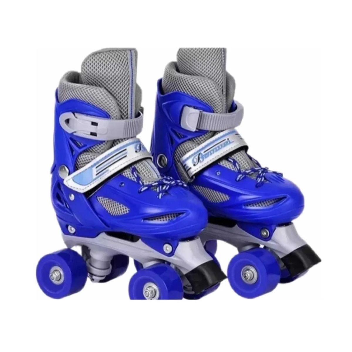 GENERICO - Patines 4 Ruedas Roller Azul de Niños S 31 AL 34