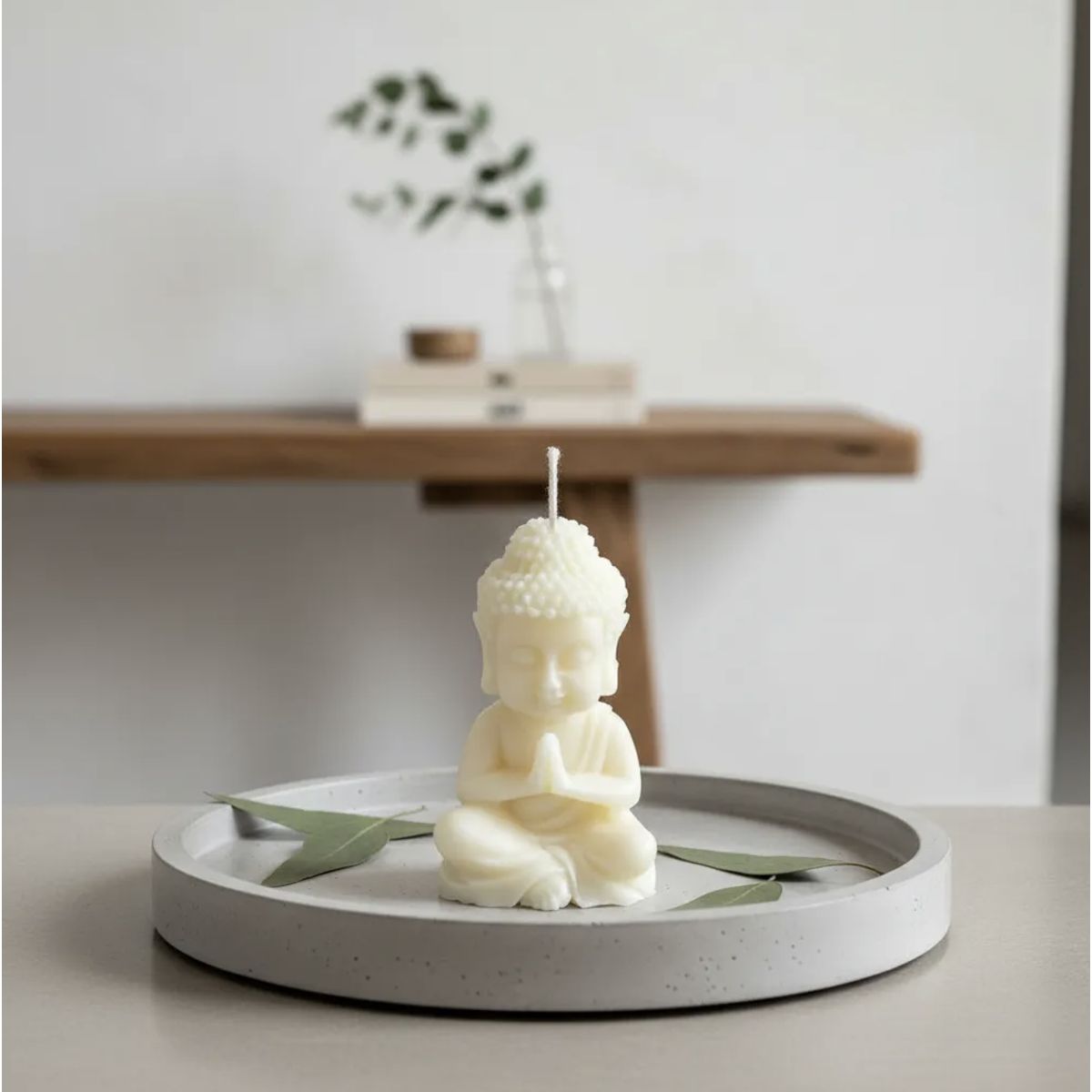 HAOKIDS - Vela Buda para decoración. Buddha adorno Souvenirs hogar 5 cm Cera de soja