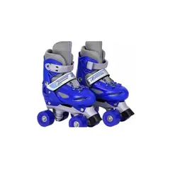GENERICO - Patines 4 Ruedas Roller Azul de Niños M 35 AL 38