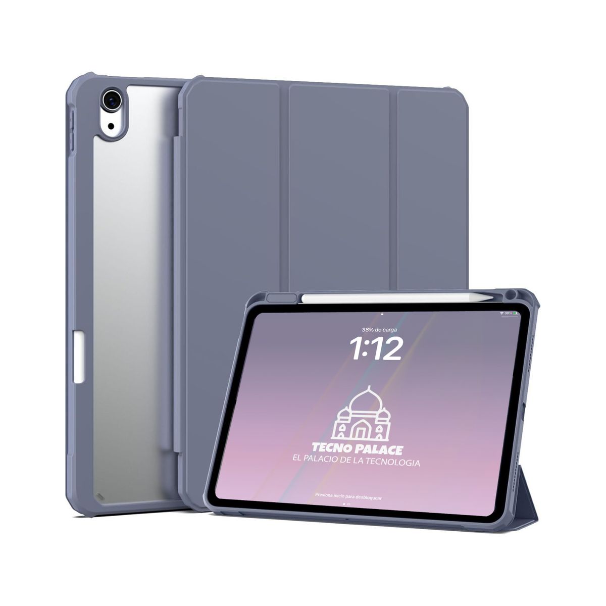 TECNOPALACE - Funda Smart Cover Clear Para iPad Air 13 M2 / M3 - Pro 12.9 - Lila