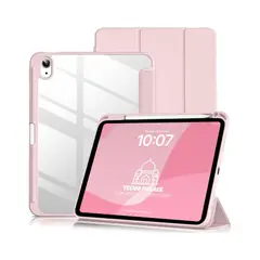 TECNOPALACE - Funda Smart Cover Clear Para iPad Air 13 M2 / M3 - Pro 12.9 - Rosa