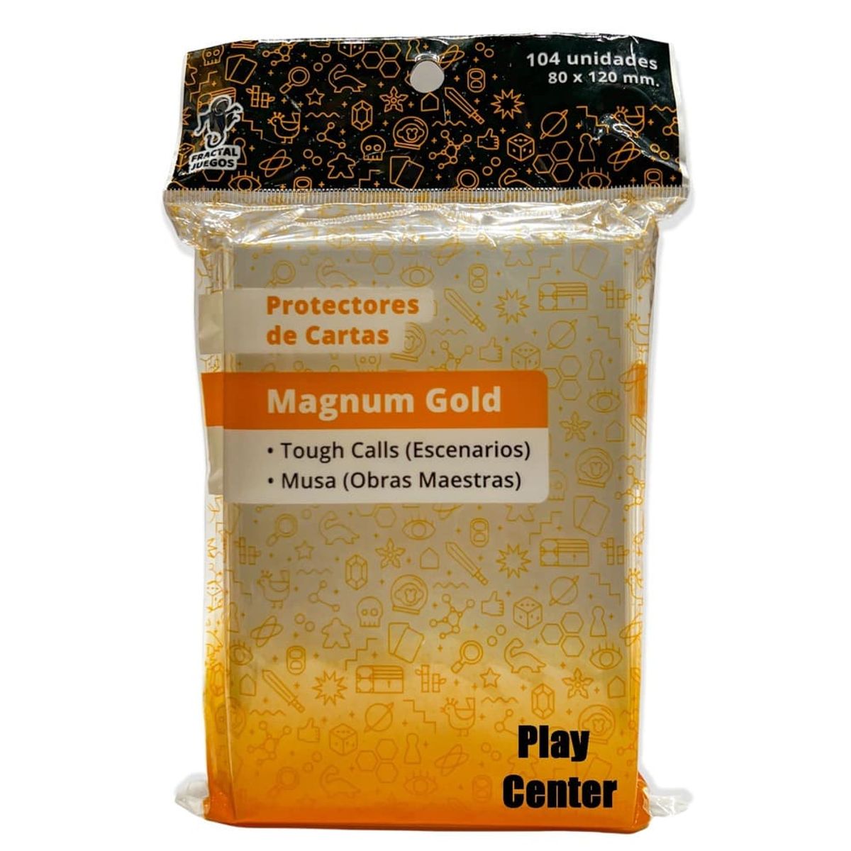FRACTAL - PROTECTORES DE CARTAS MAGNUM GOLD 80 X 120 MM - 104 UNI