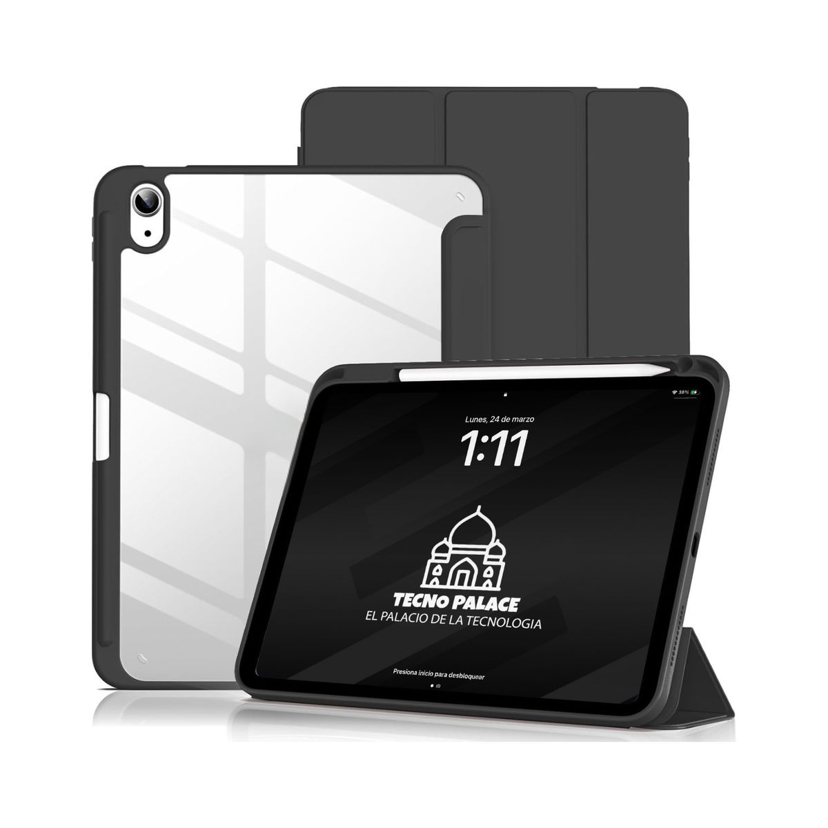 TECNOPALACE - Funda Smart Cover Clear Para iPad Pro 13 M4 / M5 - Negro