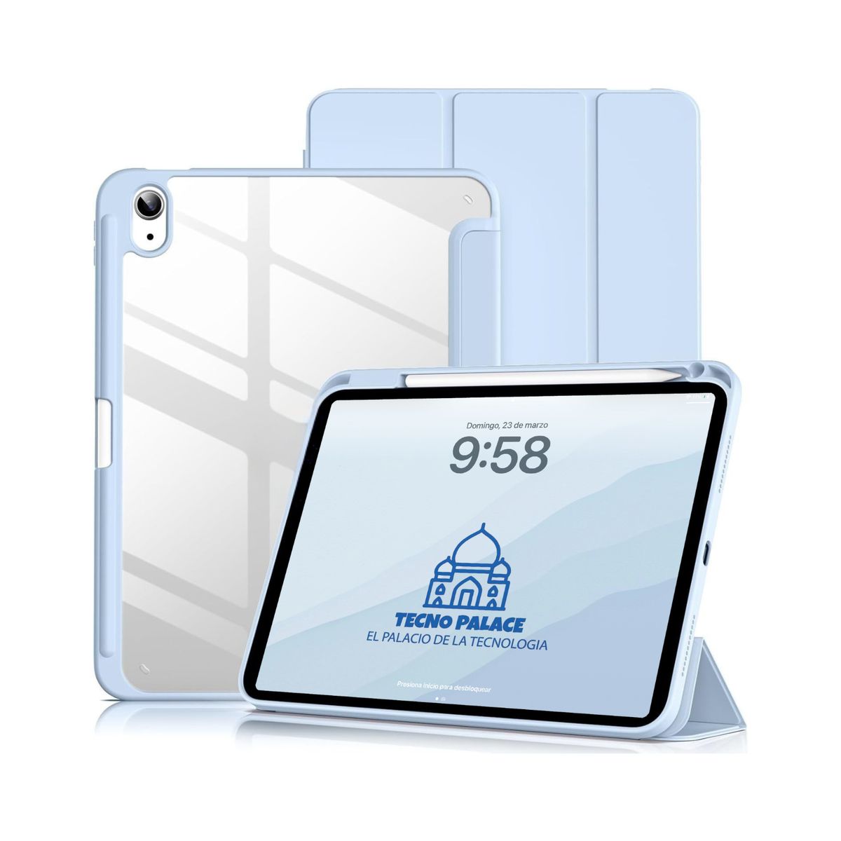 TECNOPALACE - Funda Smart Cover Clear Para iPad Pro 13 M4 / M5 - Celeste