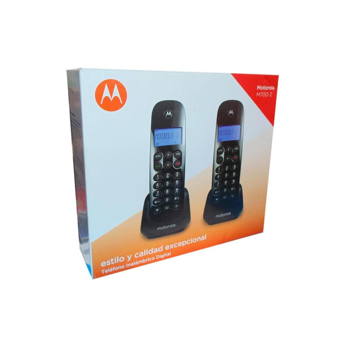 MOTOROLA - Pack 2 Telefonos Digitales Dual Inalambricos M700-2 Motorola