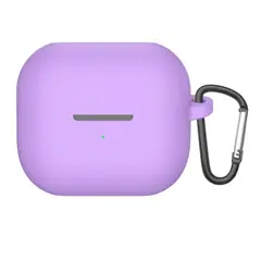 TECNOPALACE - Funda De Silicona Con Gancho Para Buds 3 / 3 Pro / 3 Fe - Violeta