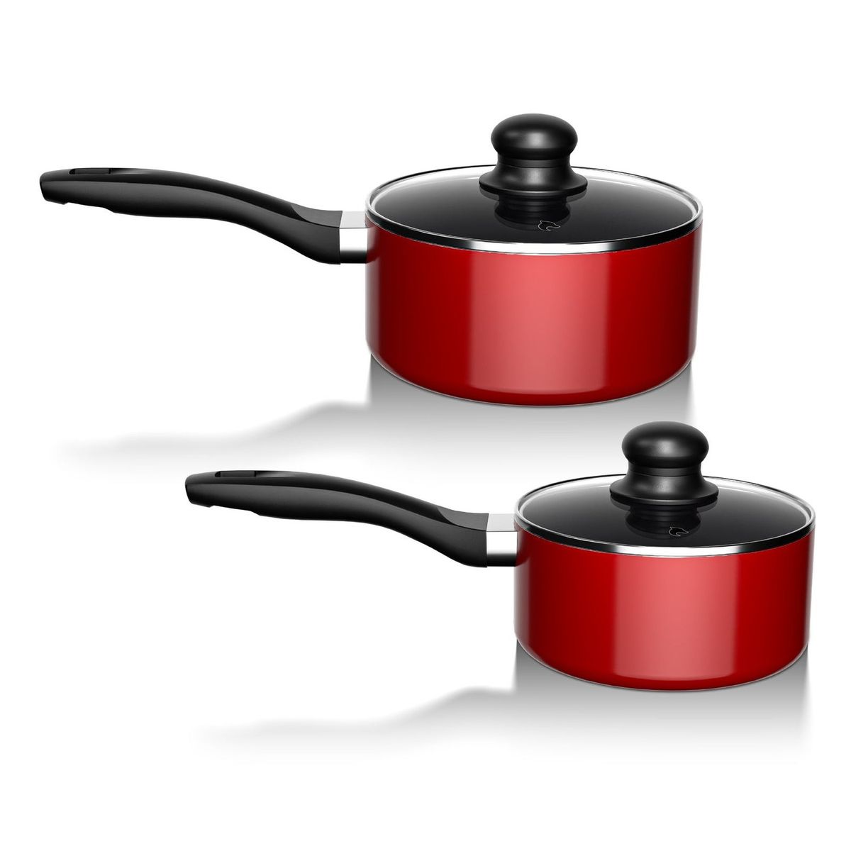 OEM - BATERÍA DE COCINA 15 PIEZAS OMNI RED ALUMINIO ANTIADHERENTE