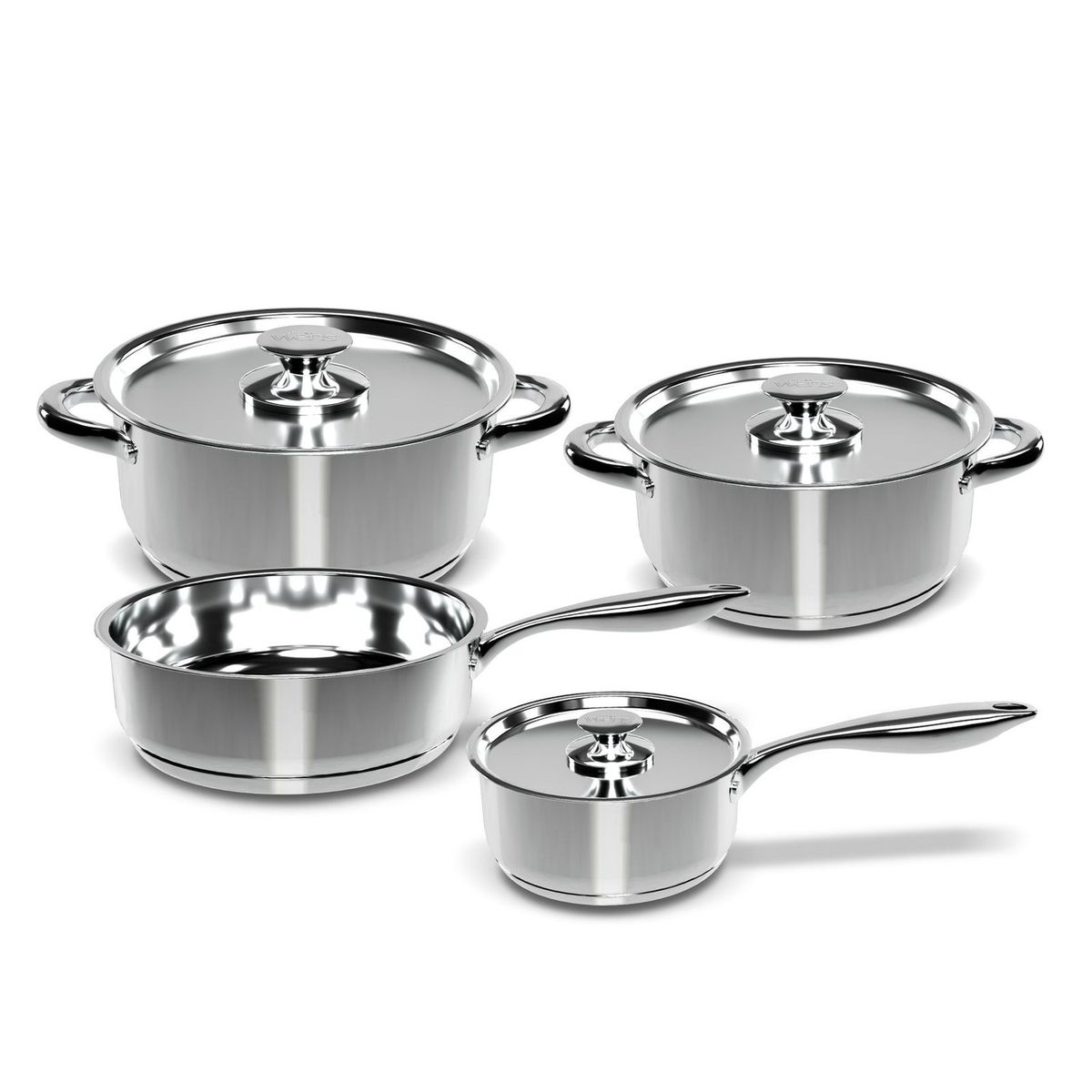 OEM - BATERÍA DE COCINA 7 PIEZAS ACERO INOXIDABLE 450-7SS