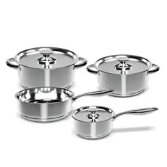 OEM - BATERÍA DE COCINA 7 PIEZAS ACERO INOXIDABLE 450-7SS