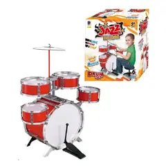 GENERICO - Batería Juguete Azul Con Tambores Y Platillo