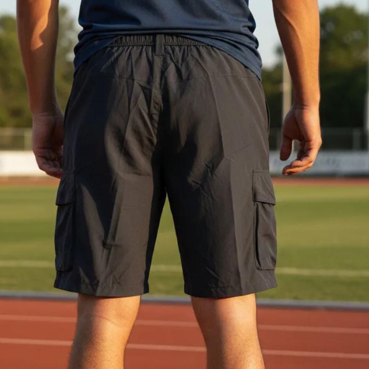 BLUE MOUNTAIN - Short Deportivo De Trekking Outdoor Para Hombre Multiple Bolsillos Secado Rapido