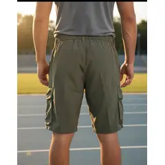 BLUE MOUNTAIN - Short Deportivo De Trekking Outdoor Para Hombre Multiple Bolsillos Secado Rapido