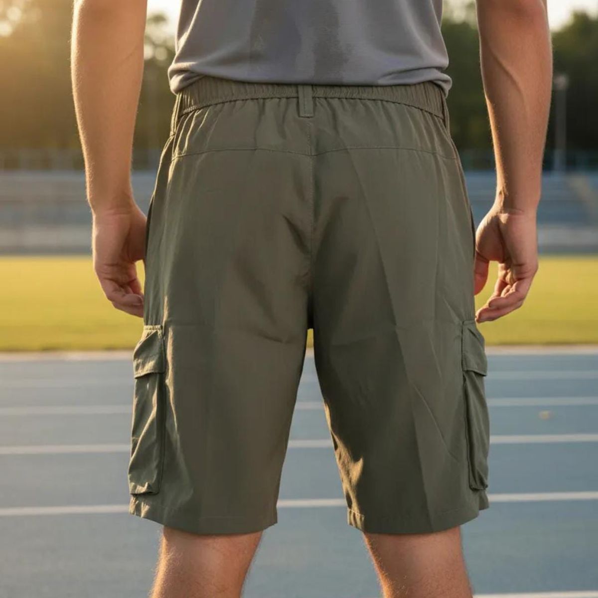 BLUE MOUNTAIN - Short Deportivo De Trekking Outdoor Para Hombre Multiple Bolsillos Secado Rapido