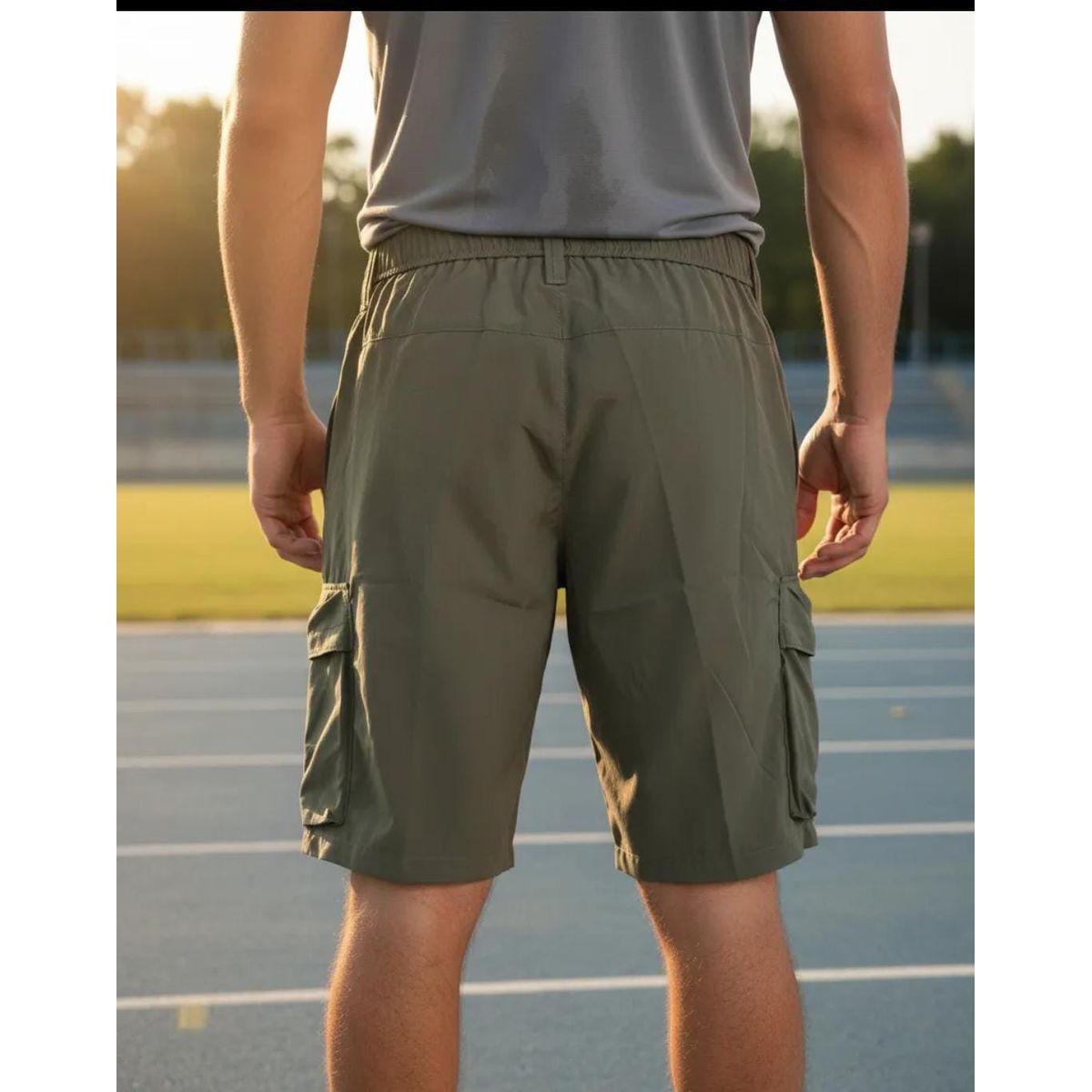 BLUE MOUNTAIN - Short Deportivo De Trekking Outdoor Para Hombre Multiple Bolsillos Secado Rapido