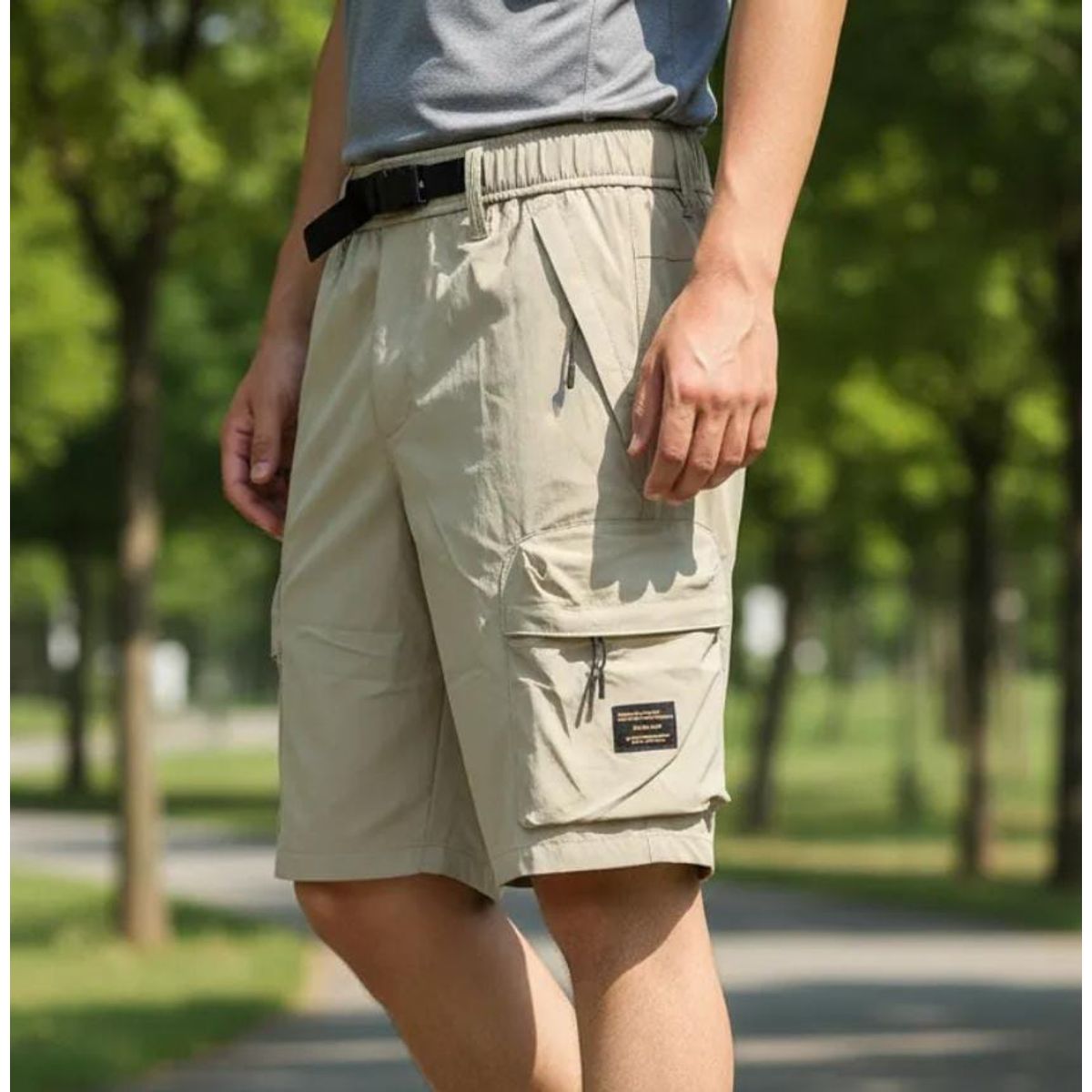 BLUE MOUNTAIN - Short Deportivo De Trekking Outdoor Para Hombre Multiple Bolsillos Secado Rapido