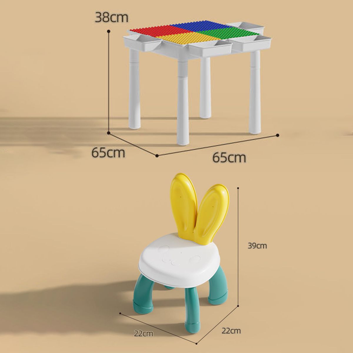 ATURE - 410 Piezas:juego Para Armar Mesa Y Sillas,juguete Para Niños