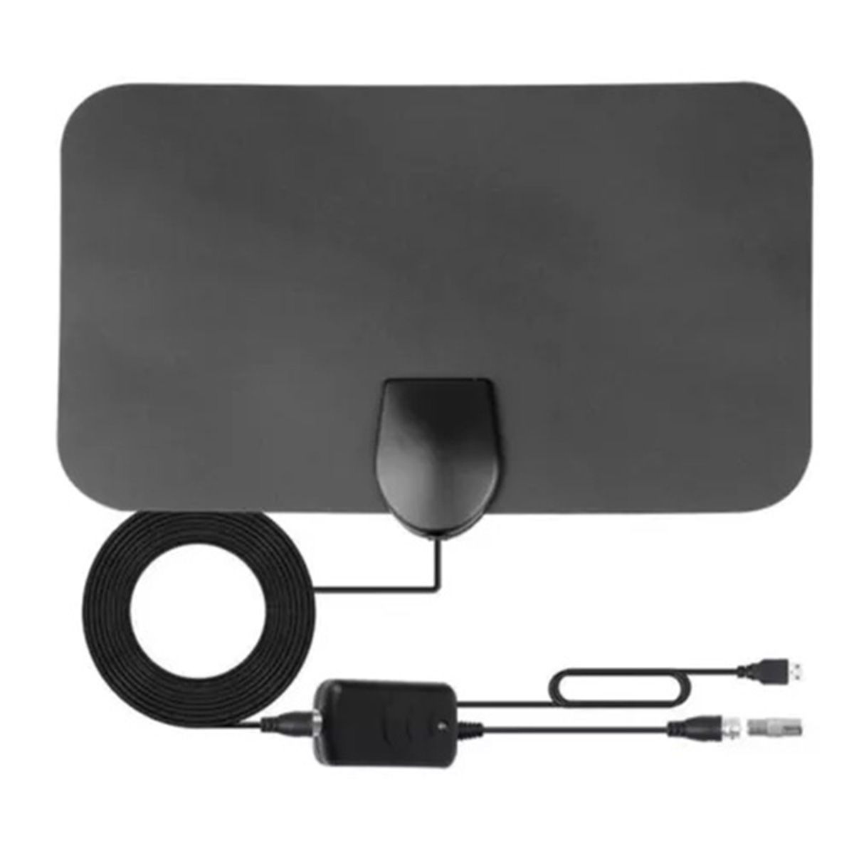 GENERICO - Antena de TV Digital HD Interior para Señal Abierta con Amplificador