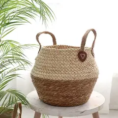 TATEE - Macetas tejidas M Con revestimiento de plástico 26×22cm