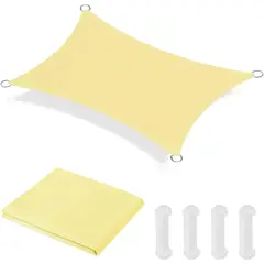 TATEE - Tienda de campaña parasol cuadrado 4×4m amarillo Trae 4 cuerdas