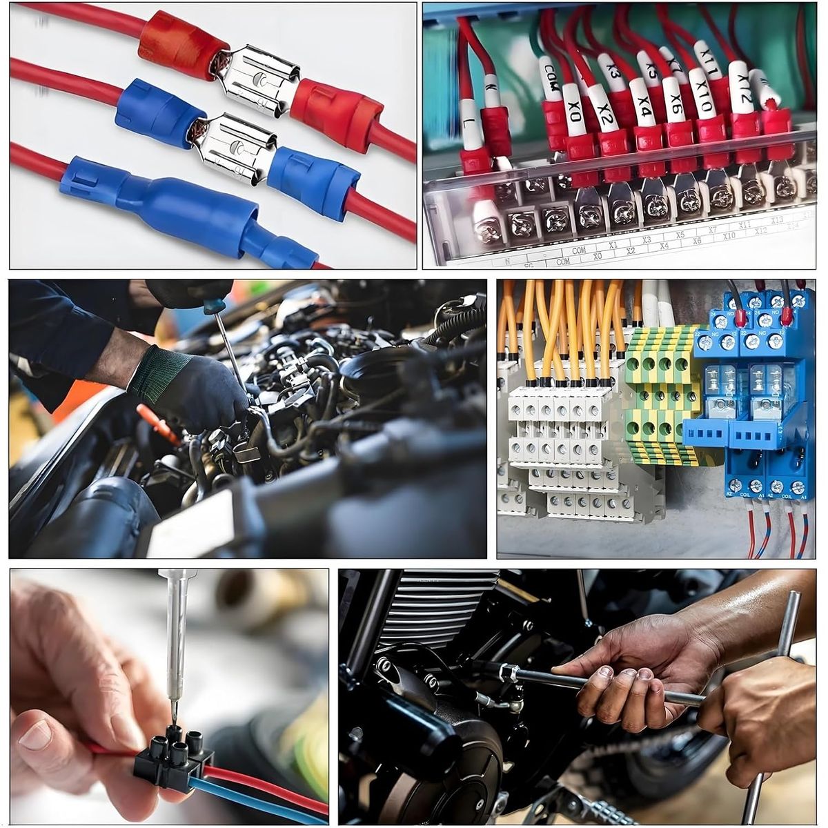 KUANGYE - Kit 480 Terminales Aislados Eléctricos Con Caja Varios
