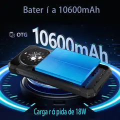 FOSSIBOT - F109 5G Celular 24GB+256GB 10600mAh Smartphone-Negro