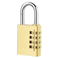 KUANGYE - Candado de combinación de macizo 4 dígitos para interior y exterior