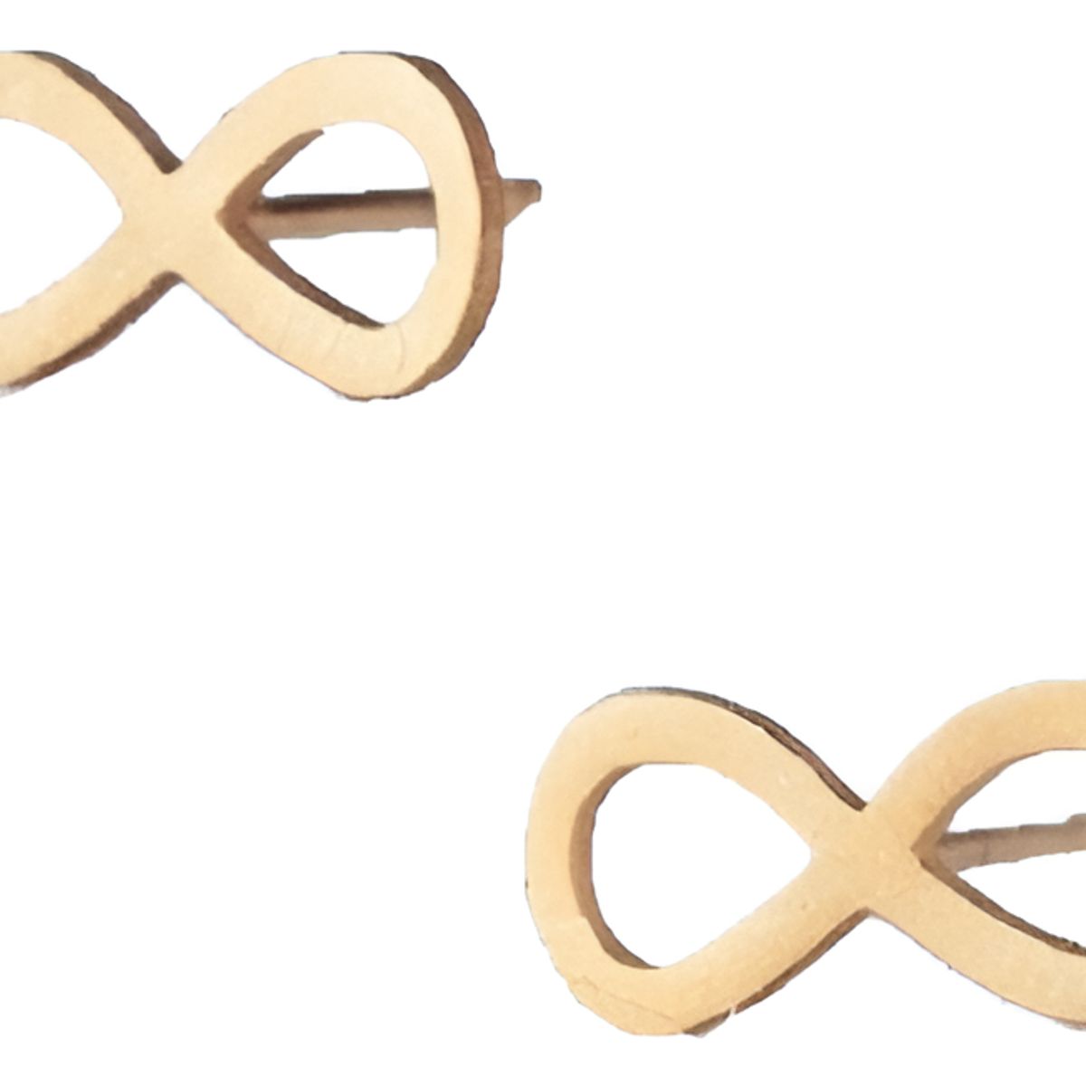 GENERICO - Aros Infinito Gold Space Mujer Mnimalista Acero Quirurgico