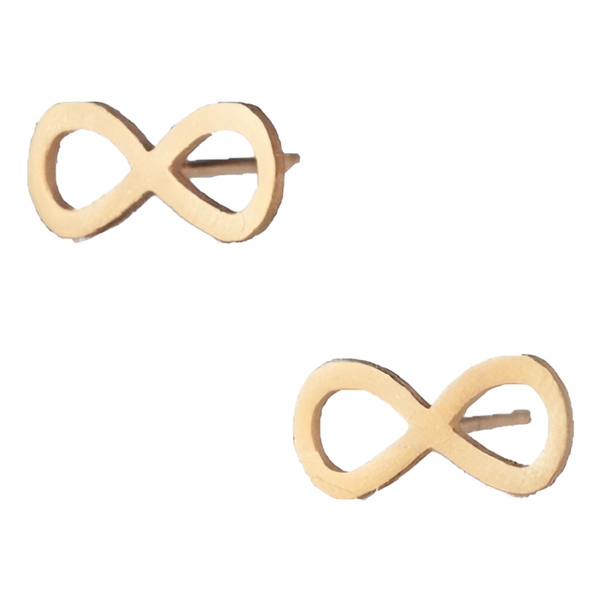 GENERICO - Aros Infinito Gold Space Mujer Mnimalista Acero Quirurgico