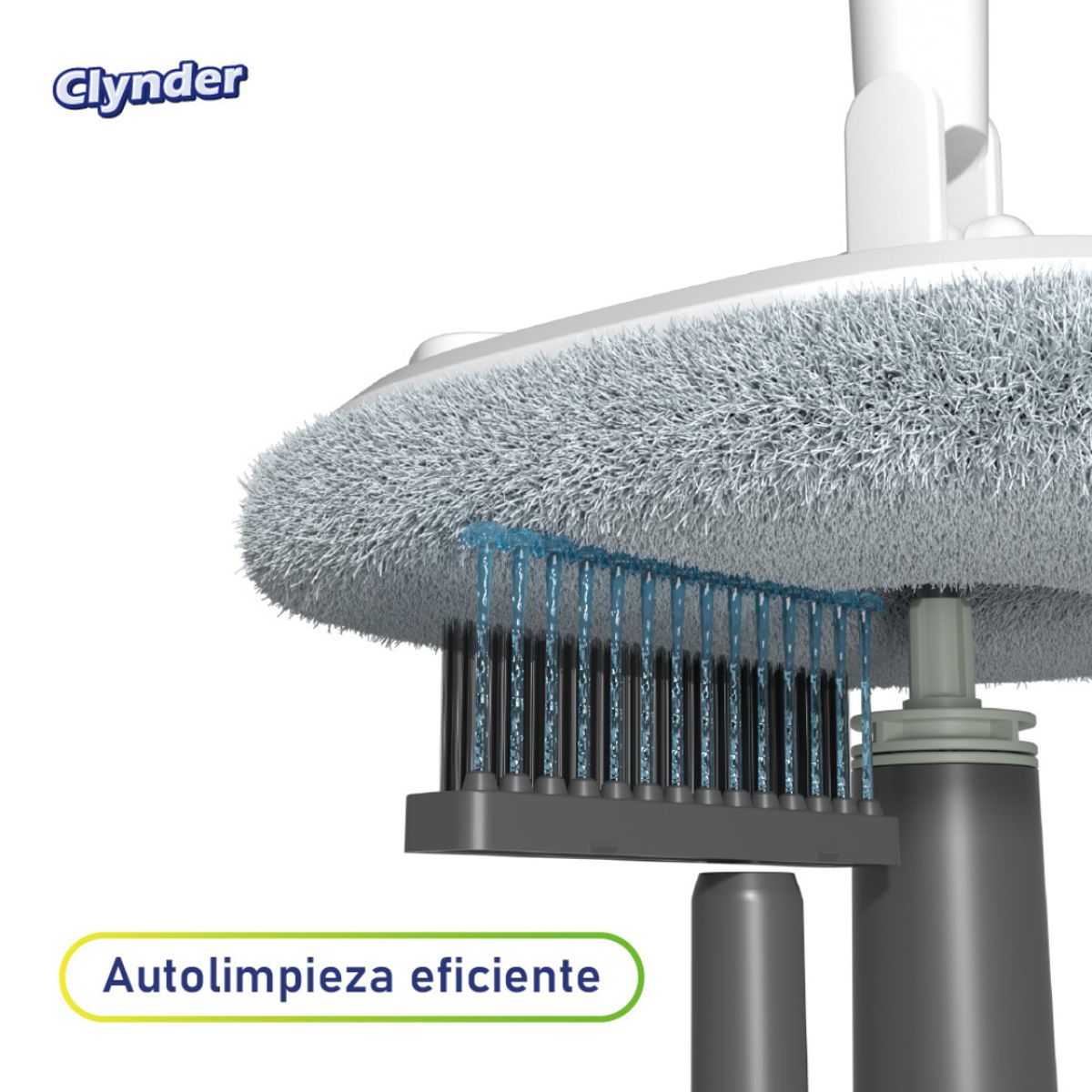 CLYNDER - Set Mopa Cuadrada Giratoria Escurridor Con Repuesto Clynder Kiosclub