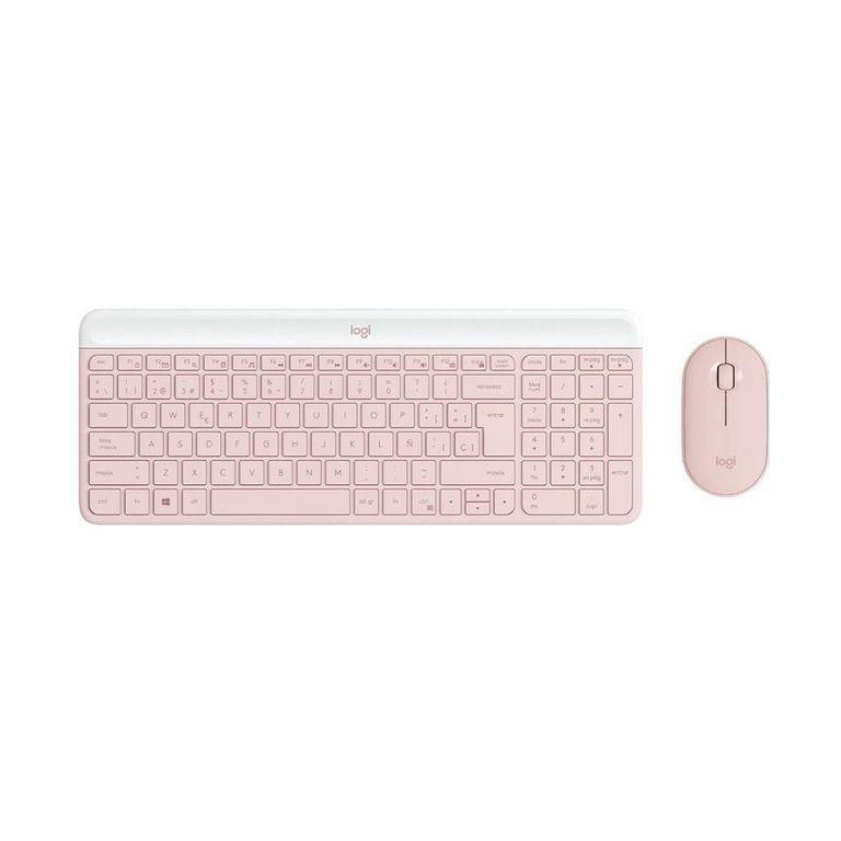 LOGITECH Kit Teclado y Mouse Logitech MK470 Rosa Slim Inalambrico ...