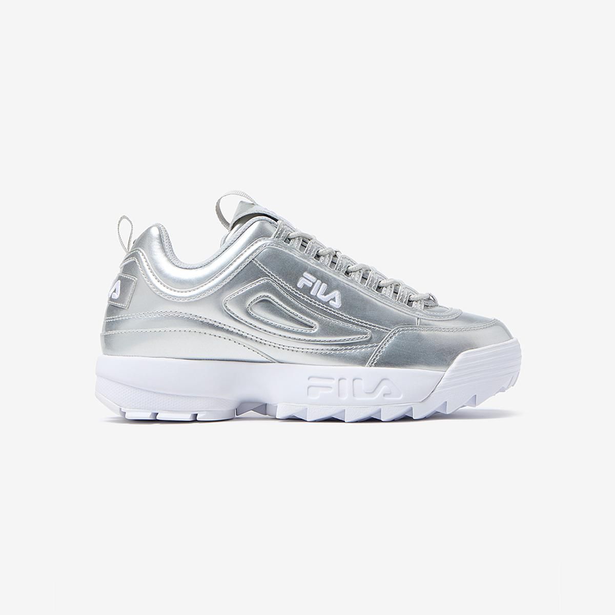 FILA - Zapatilla Fila Disruptor II Premium Metallic Mujer Gris