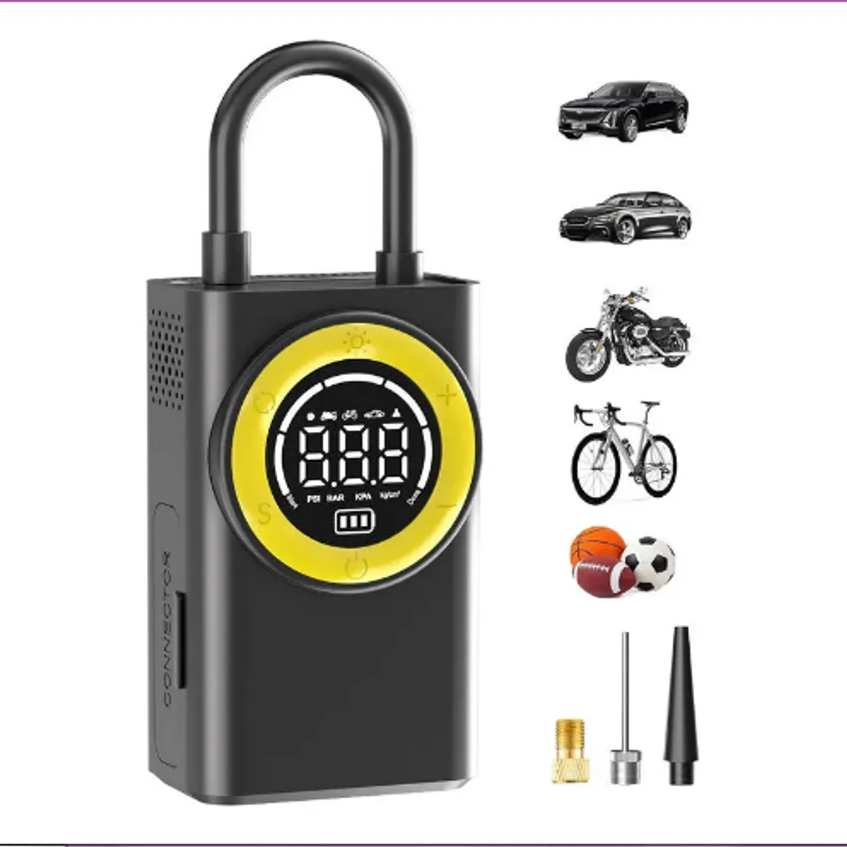 GENERICO - Compresor De Aire Bomba De Inflado Digital Auto Moto Bic