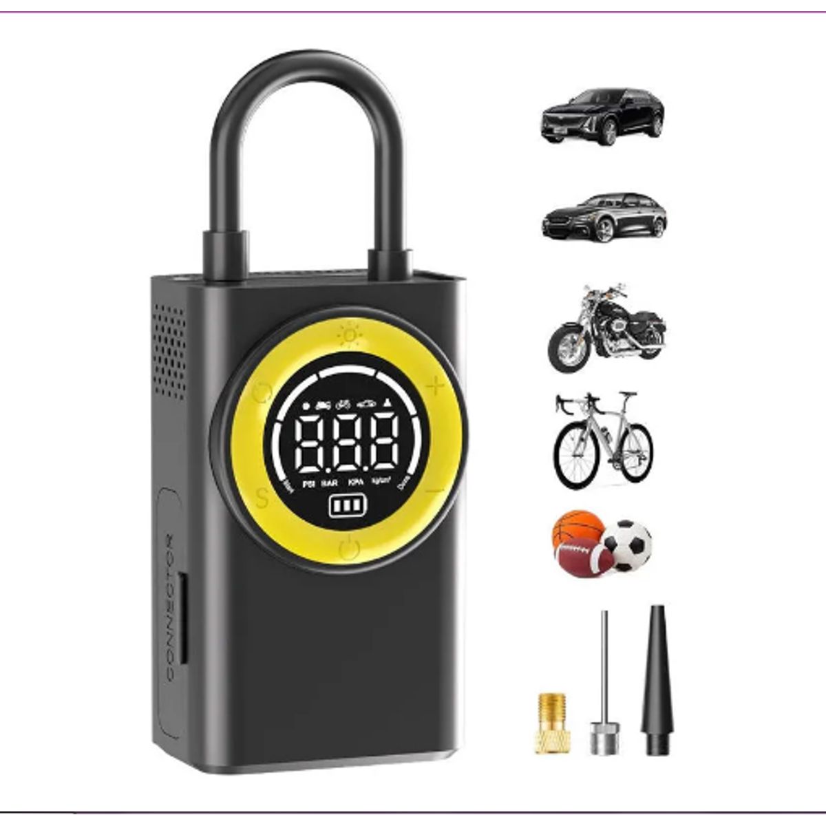 GENERICO - Compresor De Aire Bomba De Inflado Digital Auto Moto Bic