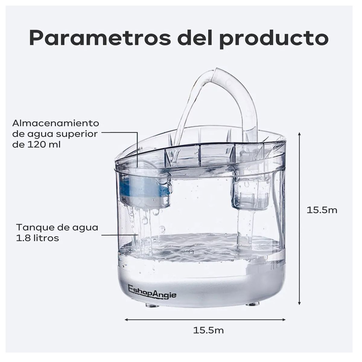 OFERTABKN - Fuente Para Gato Bebedero Para Mascota Acrilico Transparente