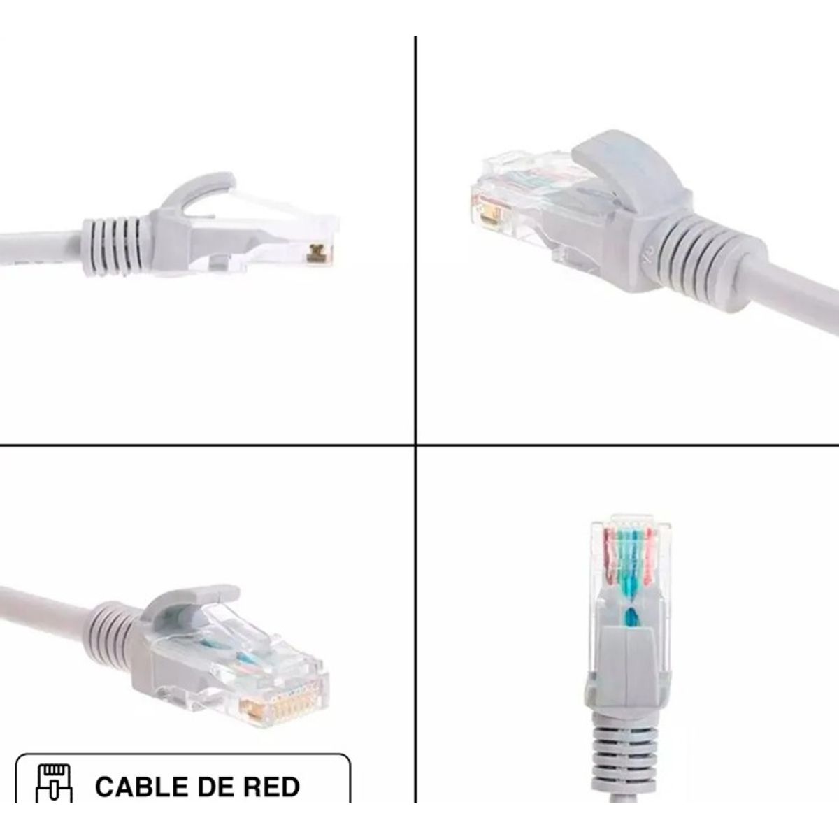 GENERICO - Cable De Red Cat6 Armado De 5 Metros Gigabit Para Interior