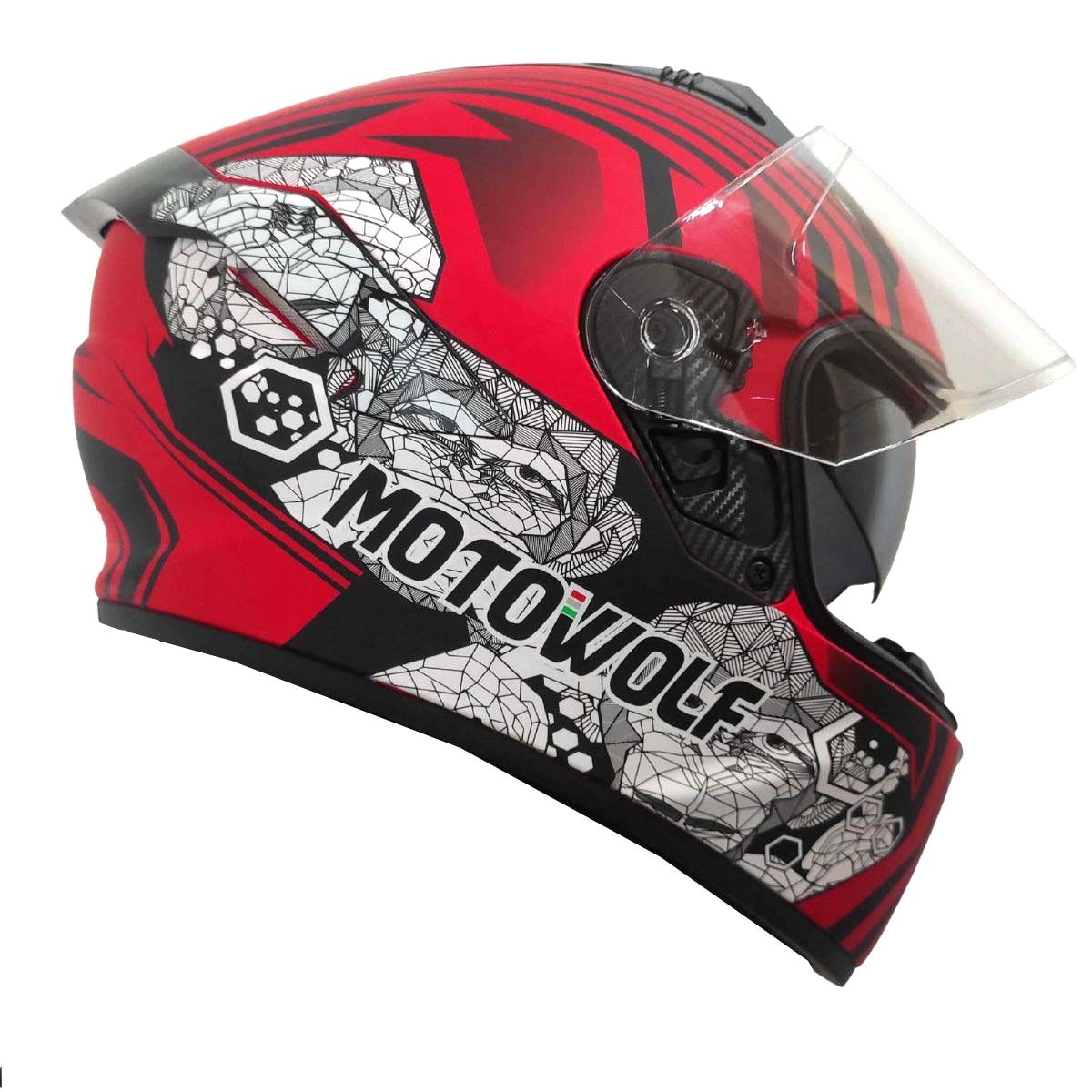 MOTOWOLF - Casco de protección integral para motociclismo Motowolf MDL0101 Orangutan