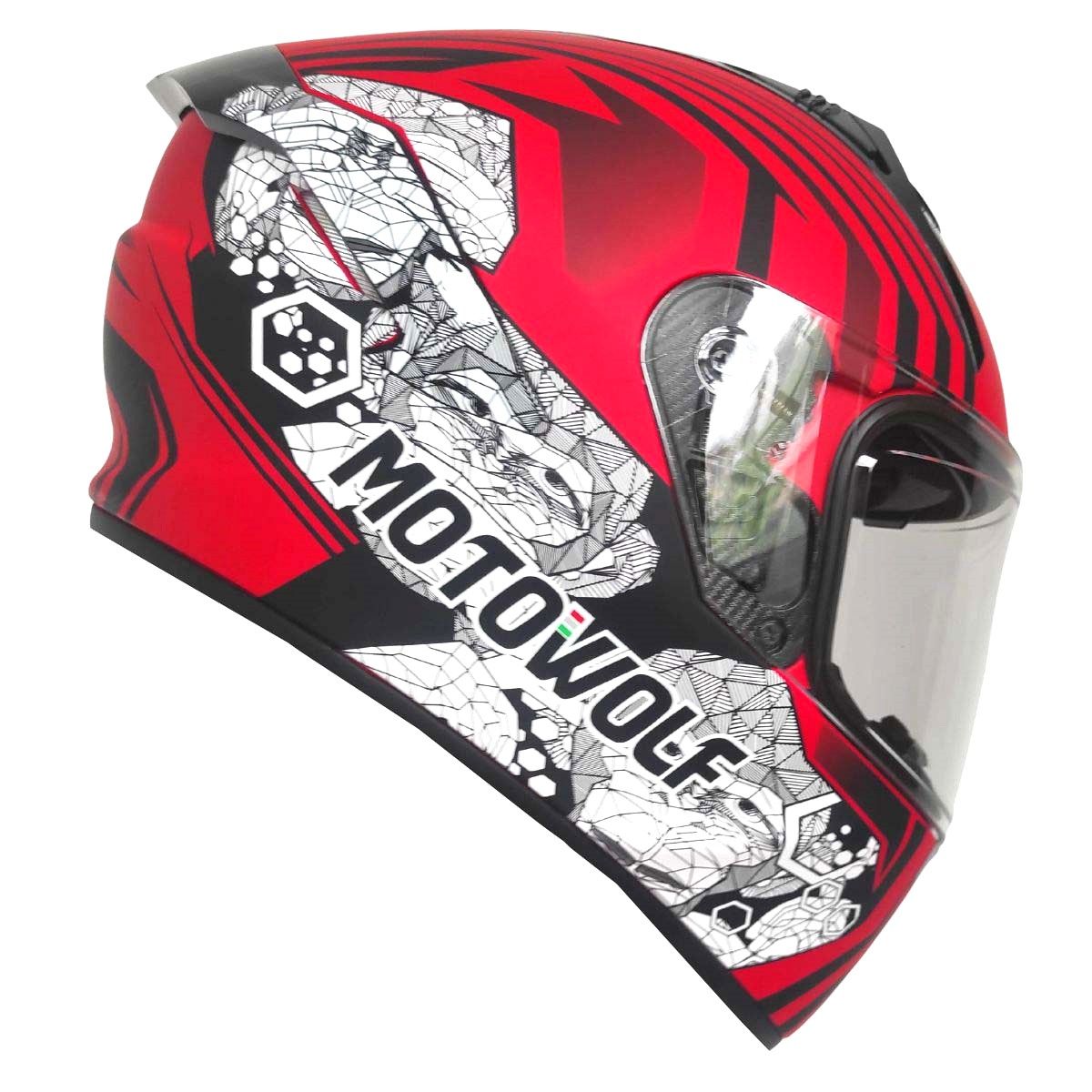 MOTOWOLF - Casco de protección integral para motociclismo Motowolf MDL0101 Orangutan