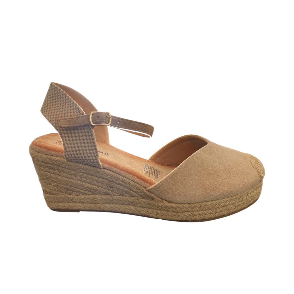 HERIEL - Sandalia Beige Taco Cuña Mujer