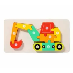 GENERICO - Rompecabezas de madera para niños de Excavadorta
