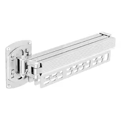 GENERICO - Tendedero Plegable Acero Inoxidable Retráctil Pared 915mm