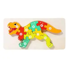 GENERICO - Rompecabezas de madera para niños de Tiranosaurio