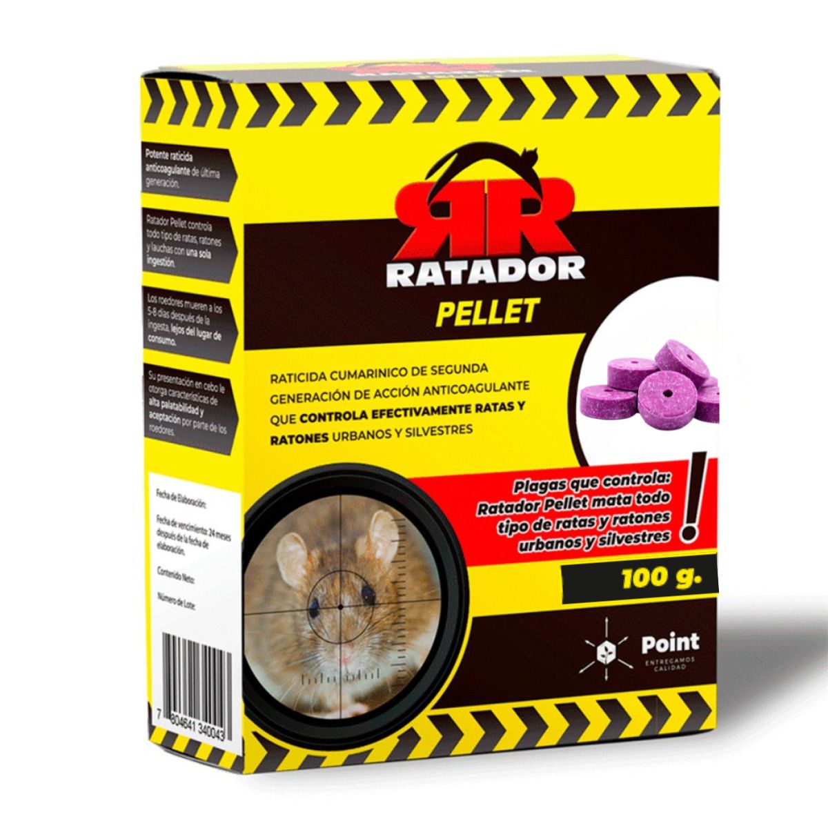 GENERICO - Raticida Ratones Ratador En Bloque 100gr