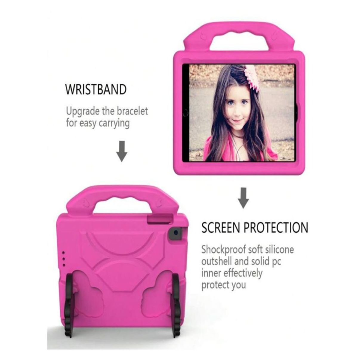 GENERICO - Carcasa Niños Anti-golpes Para Tablet Xiaomi Redmi Pad 2 11" 2025 Fucsia