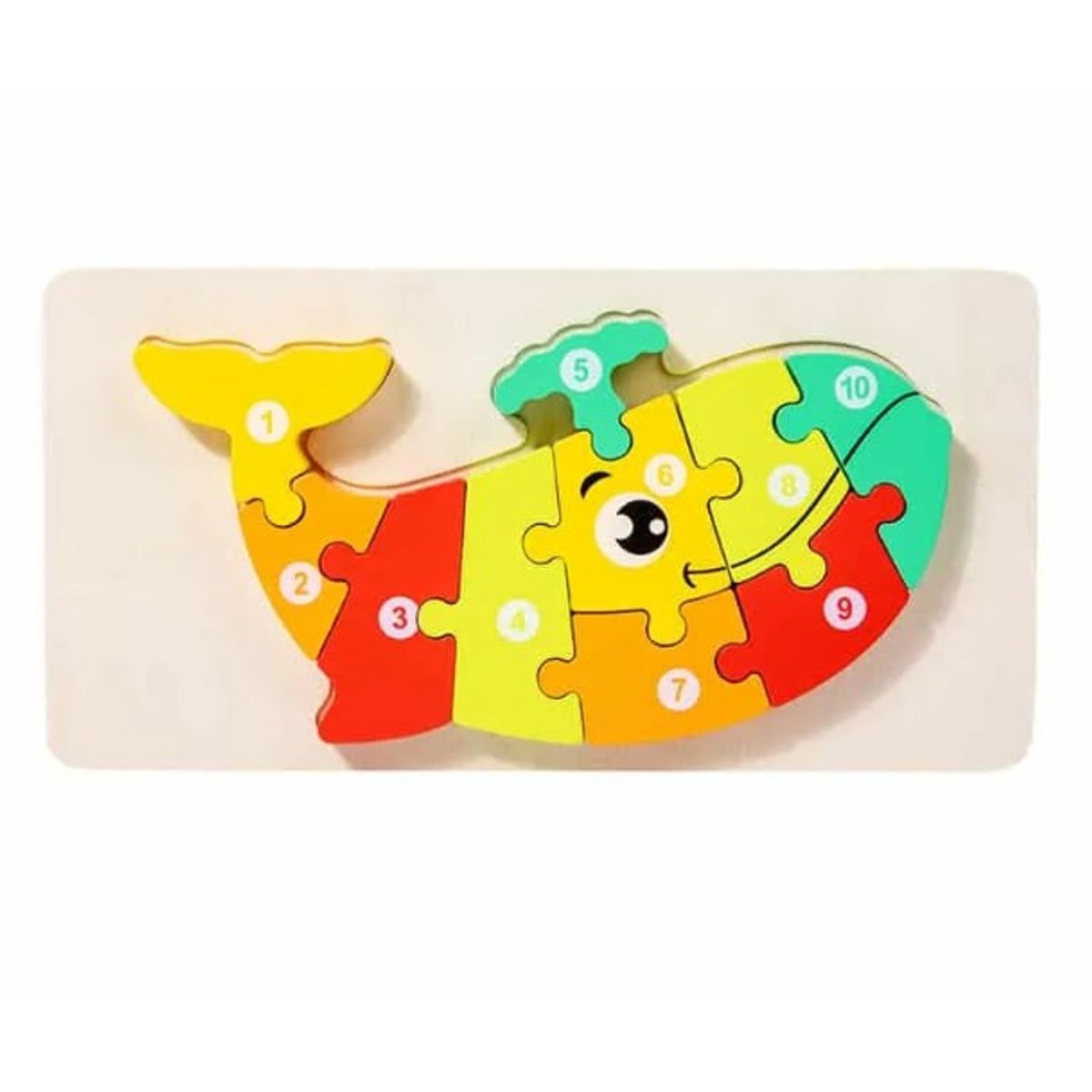 GENERICO - Rompecabezas de madera  para niños de Ballena