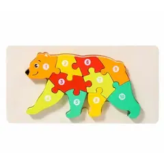 GENERICO - Rompecabezas de madera para niños de Oso