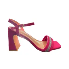 HERIEL - Sandalia Fucsia Taco Mujer