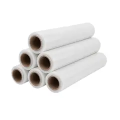 GENERICO - Film Stretch 1,7Kg 350m Blanco Pack Mayorista - 6 uds